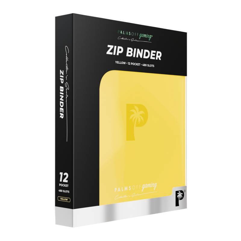 PALMS OFF Gaming - Collector's Series 12 Pocket Zip Binder - Yellow
