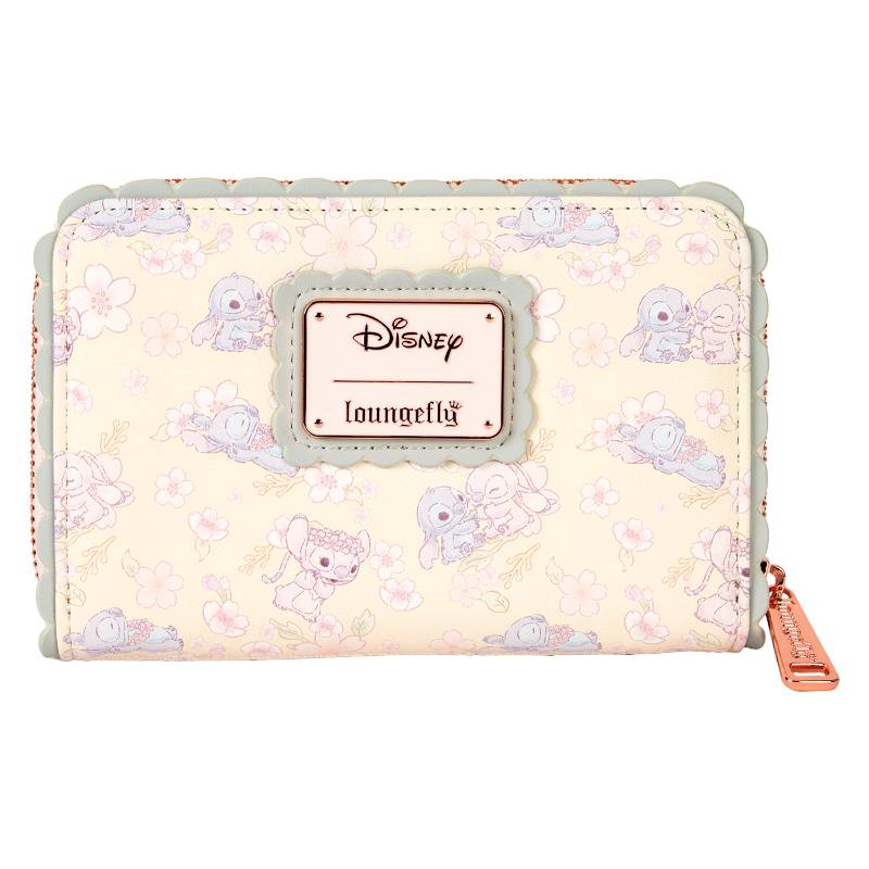 Disney - Cute Stitch Cherry Blossom Zip Around Wallet
