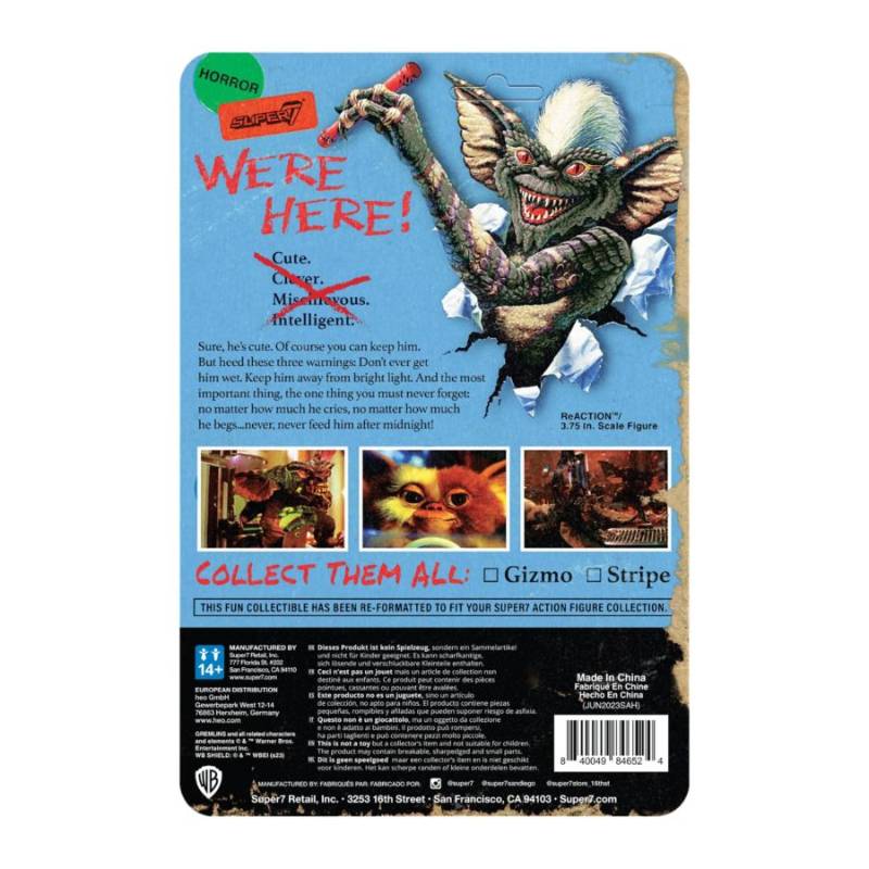 (BACK-ORDER) Gremlins - Gizmo Reaction 3.75 Figure