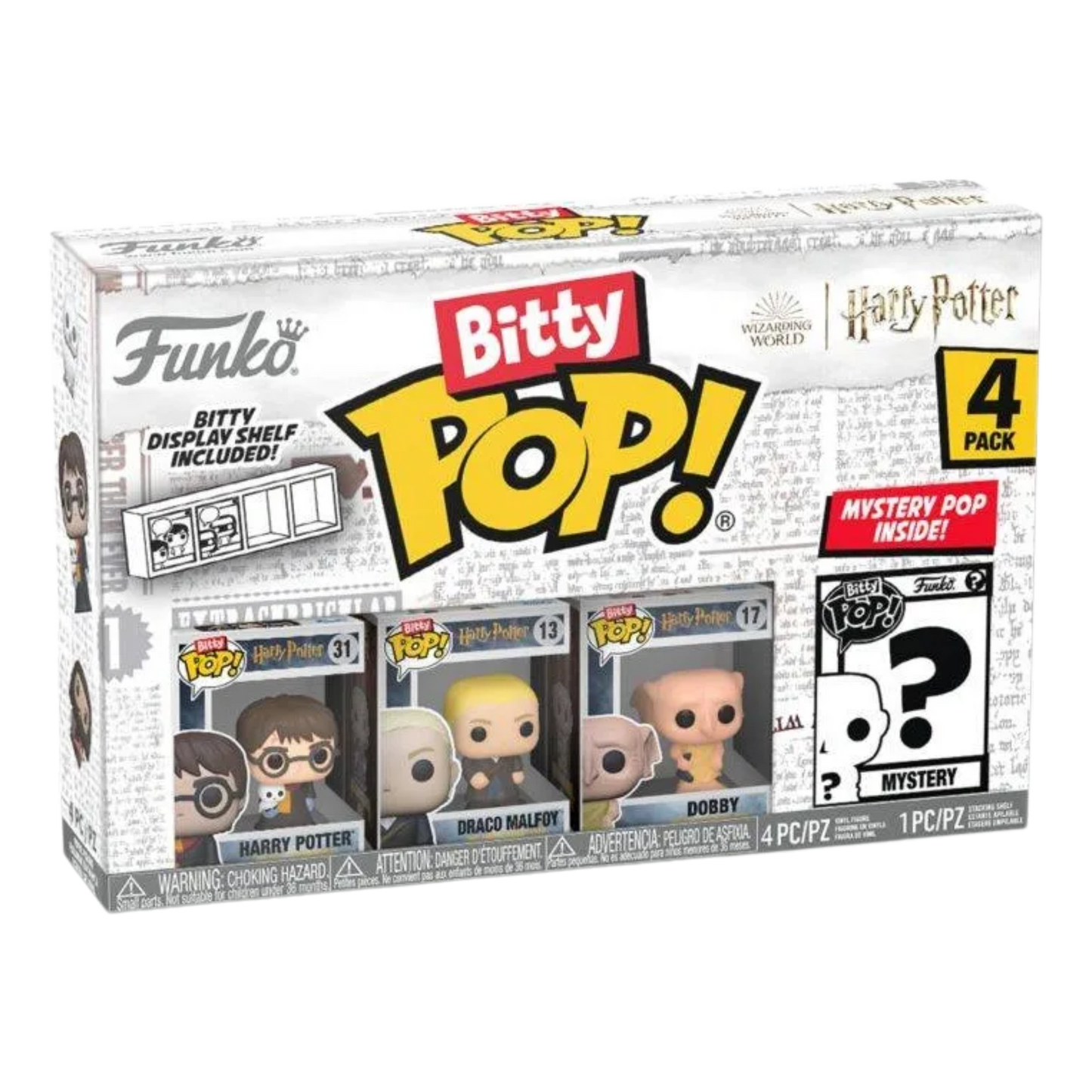 Harry Potter - Harry, Draco & Dobby Bitty Pop! 4-Pack