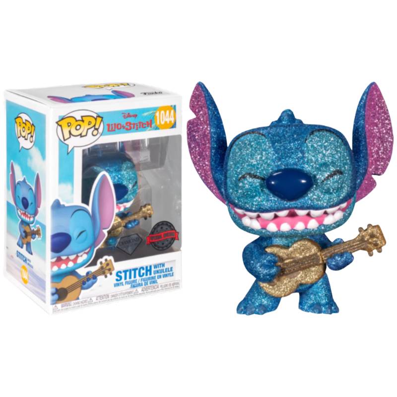 Lilo & Stitch - Stitch with Ukulele Diamond Glitter Pop! Vinyl Figure