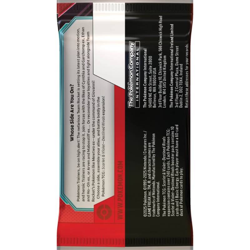 Pokemon TCG - Scarlet & Violet 10 - Destined Rivals Booster Pack (10X Per Customer)