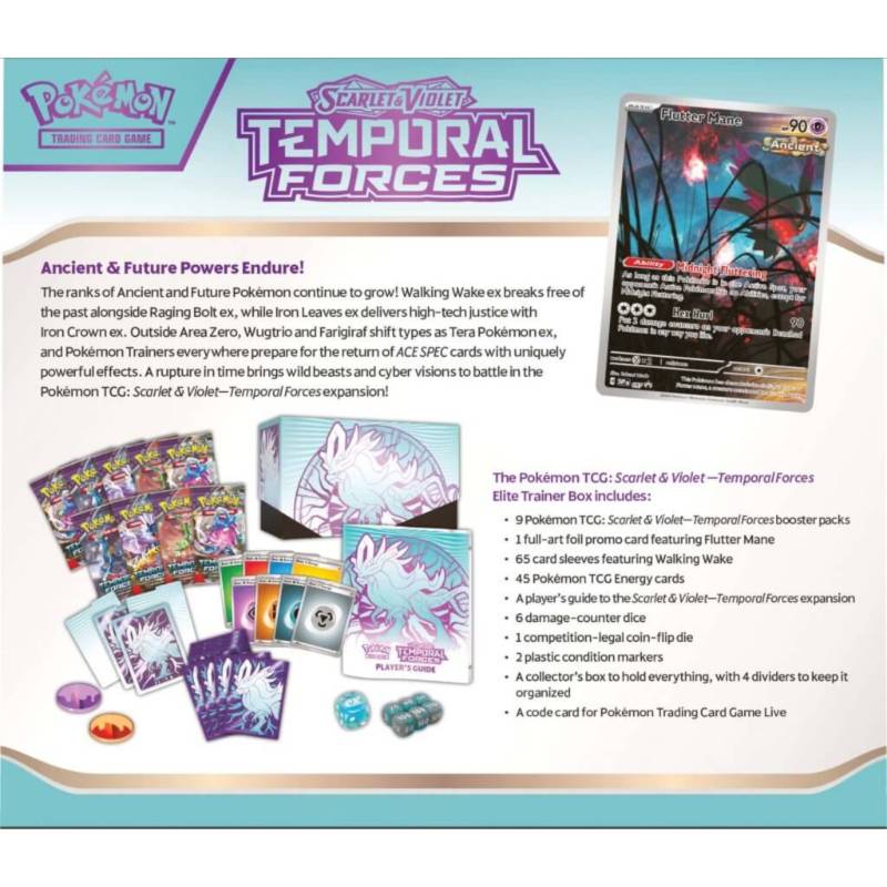 Pokemon TCG - Scarlet & Violet 5 Temporal Forces: Walking Wake Elite Trainer Box