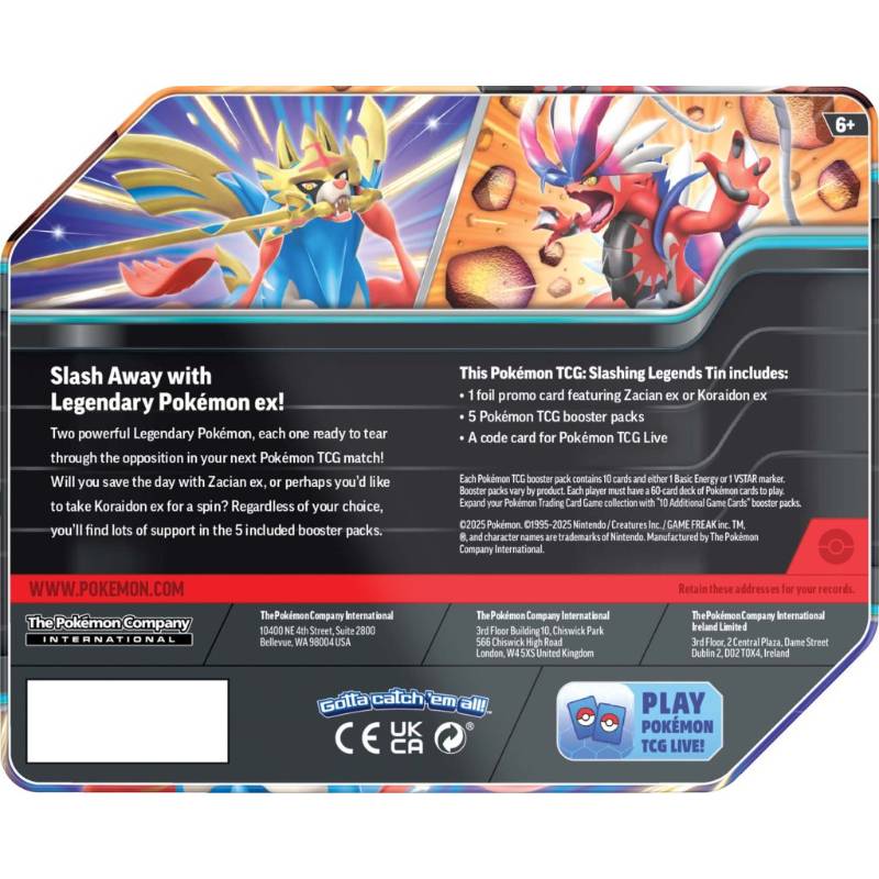 Pokemon TCG - Slashing Legends Tin