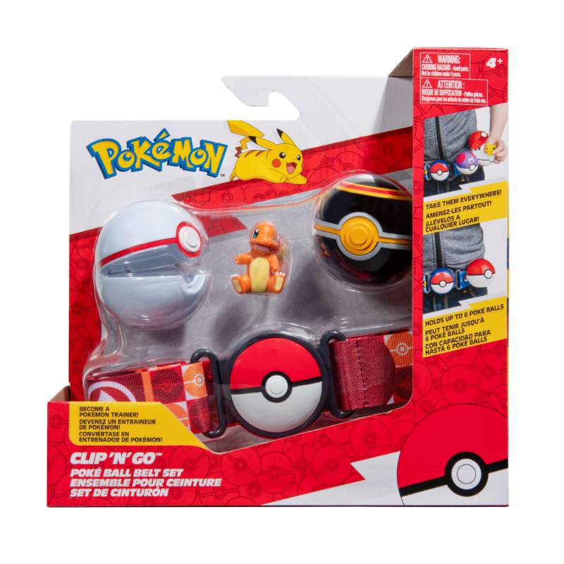 (PRE-ORDER) Pokemonn - Charmander Clip N Go Pokeball Belt