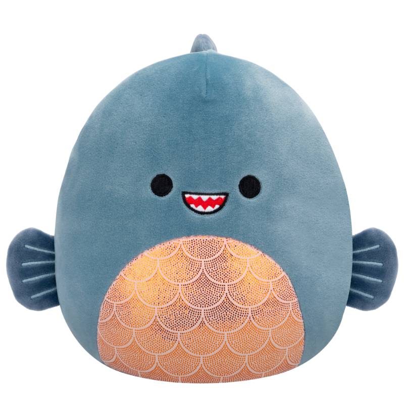 Squishmallows - Kurtz the Dark Grey Teal Piranha 7.5' Assortment B