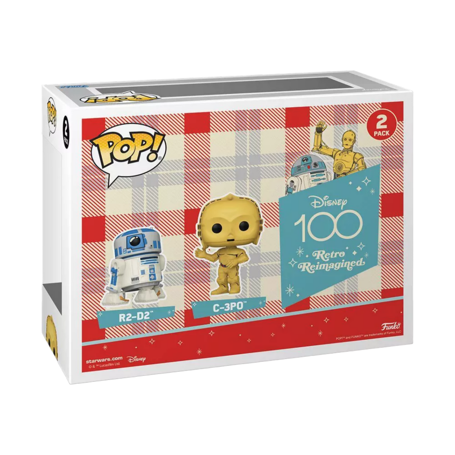 Star Wars: D100 - R2D2&C3PO Retro Reimage Pop! 2 Pack Pop! Vinyl Figure