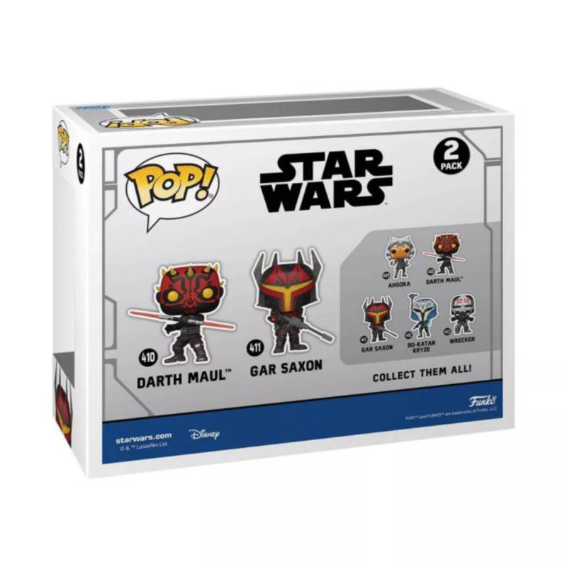 Star Wars: The Clone Wars - Darth Maul & Gar Saxon Glow in the Dark Pop! Vinyl Figure 2-Pack