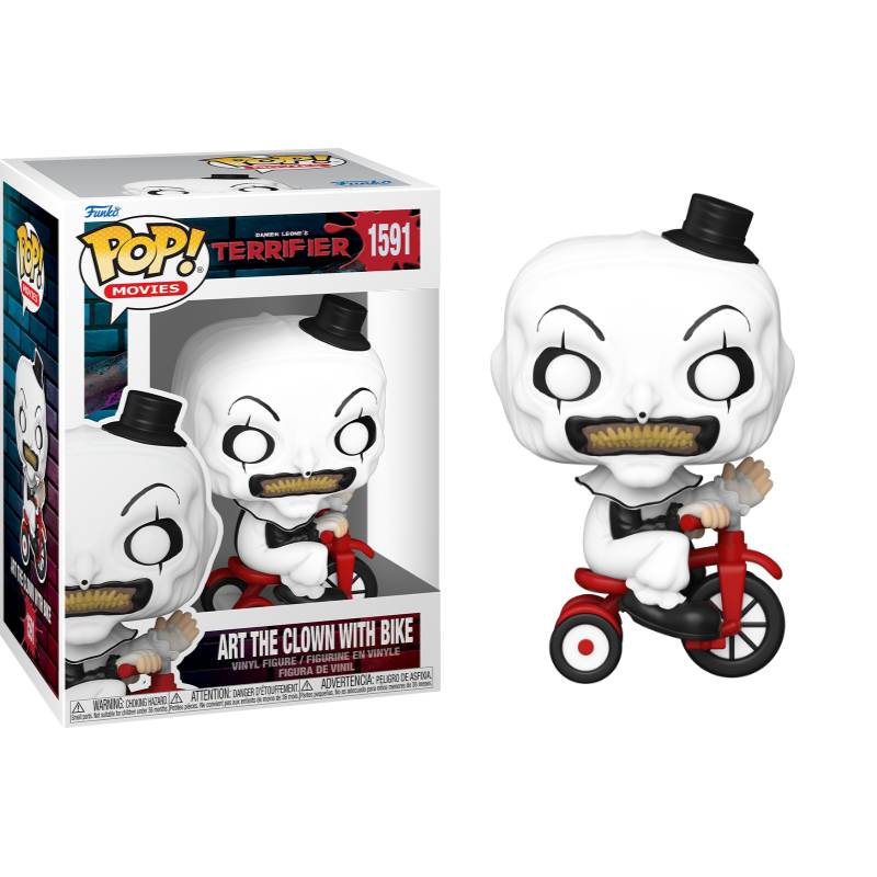 Terrifier - Art the Clown with bike Pop! Vinyl Figure (DAMAGED)