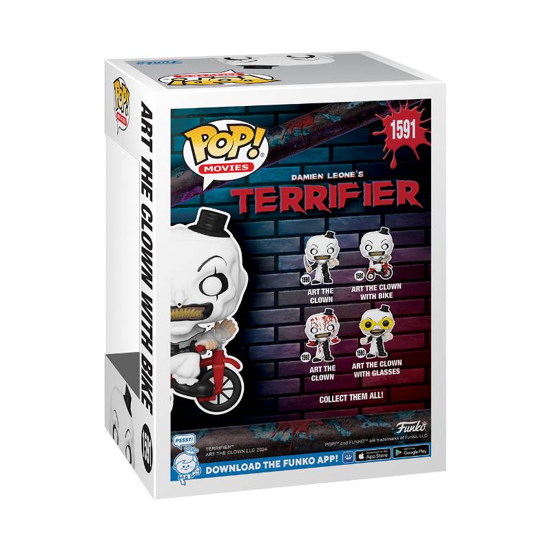 Terrifier - Art the Clown with bike Pop! Vinyl Figure (DAMAGED)