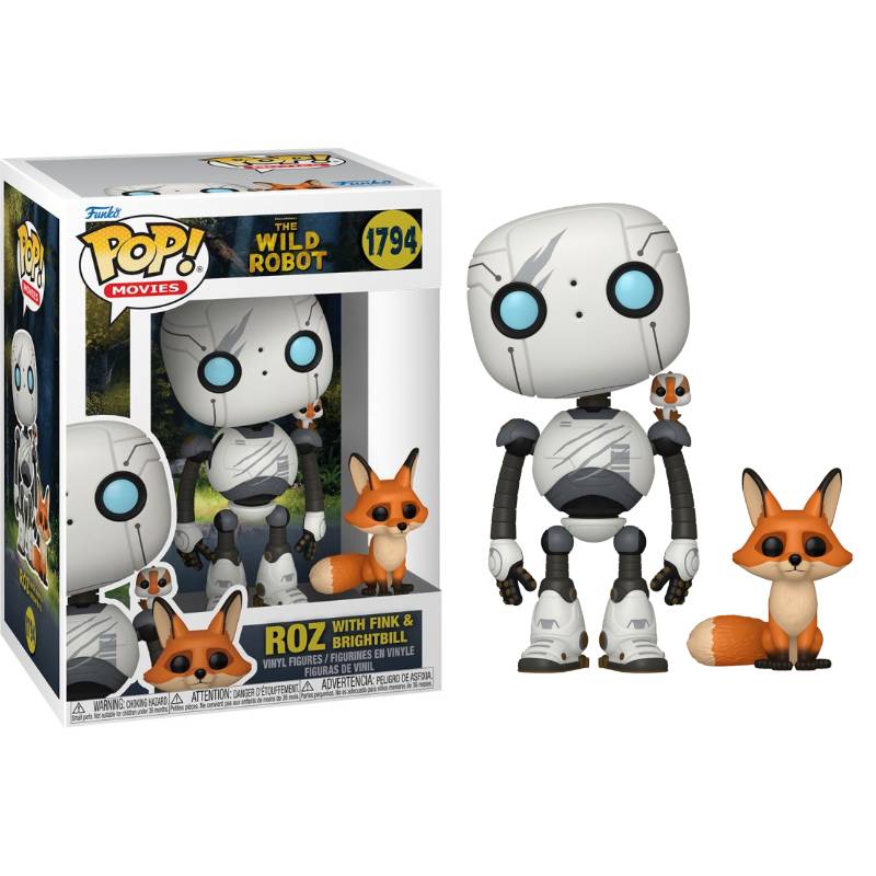 PRE-ORDER - The Wild Robot - Roz with Fink & Brightbill Pop! Vinyl Figure