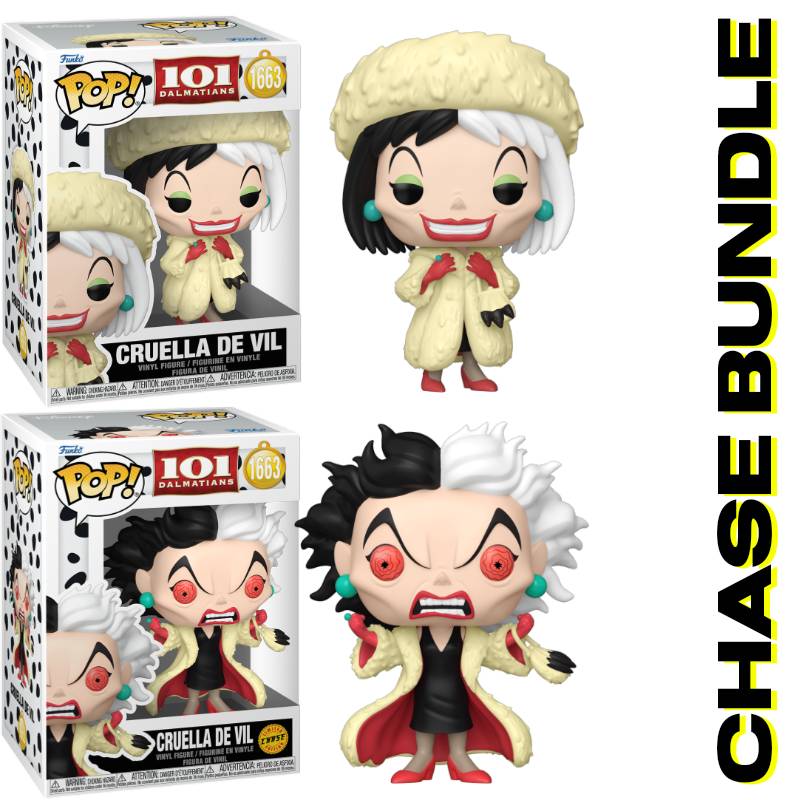 PRE-ORDER - 101 Dalmatians (1991) - Cruella De Vil (Chase Bundle) Pop! Vinyl Figure