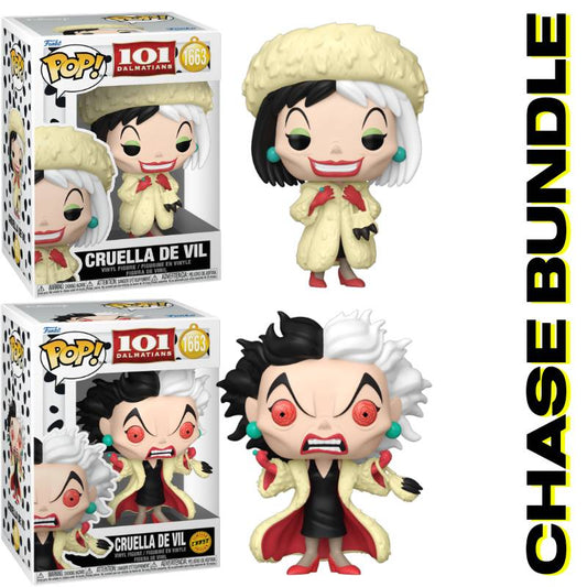 PRE-ORDER - 101 Dalmatians (1991) - Cruella De Vil (Chase Bundle) Pop! Vinyl Figure