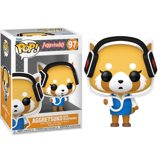 PRE-ORDER - Aggretsuko - Aggretsuko with Headphones Pop! Vinyl Figure