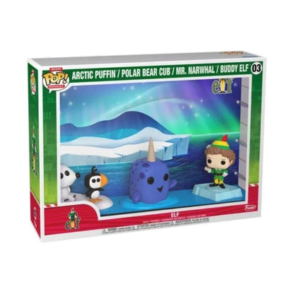 Elf (2003) - Arctic Puffin, Polar Bear Cub, Mr. Narwhal & Buddy Elf Deluxe Pop! Moment Vinyl Figure 4-Pack