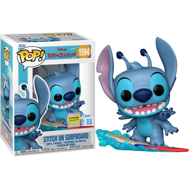 Lilo & Stitch - Stitch on Surfboard SDCC 2025 EXC Pop! Vinyl Figure [RS]