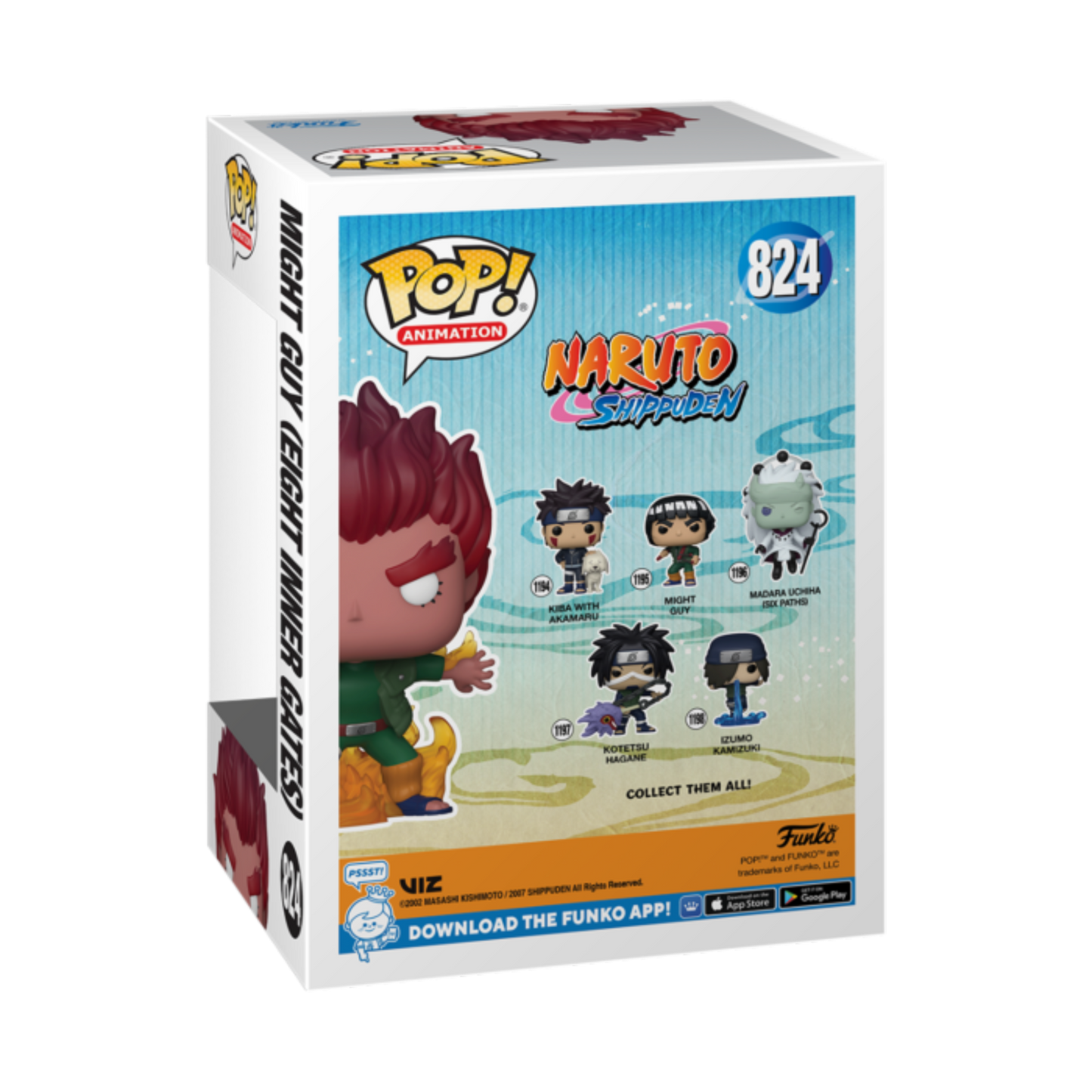 Naruto - Might Guy (Eight Inner Gates) US Exclusive Glow in the Dark Pop! Vinyl Figure