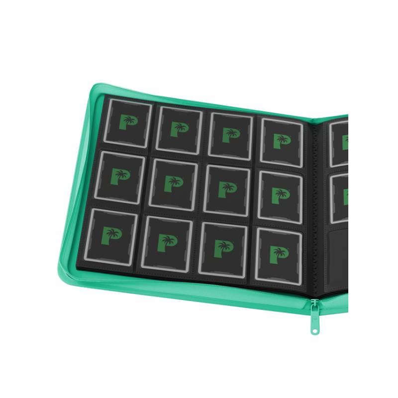 PALMS OFF Gaming - Collector's Series 12 Pocket Zip Binder - Turquoise