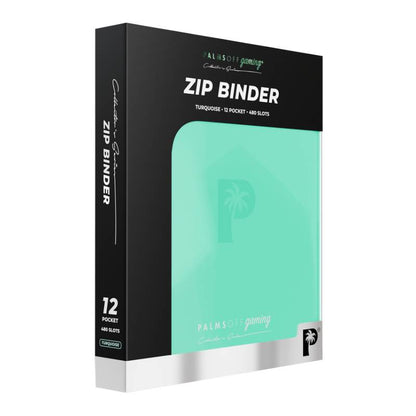 PALMS OFF Gaming - Collector's Series 12 Pocket Zip Binder - Turquoise