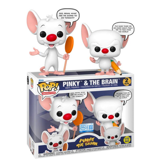 PRE-ORDER - Pinky & The Brain - Pop! Sayings Glow Pop! 2PK [RS]