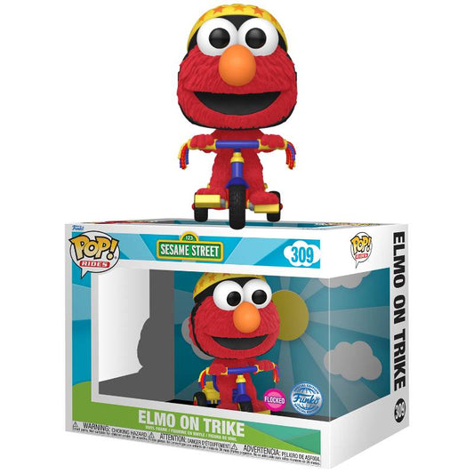 Sesame Street - Elmo on Trike Flocked Pop! Vinyl Ride
