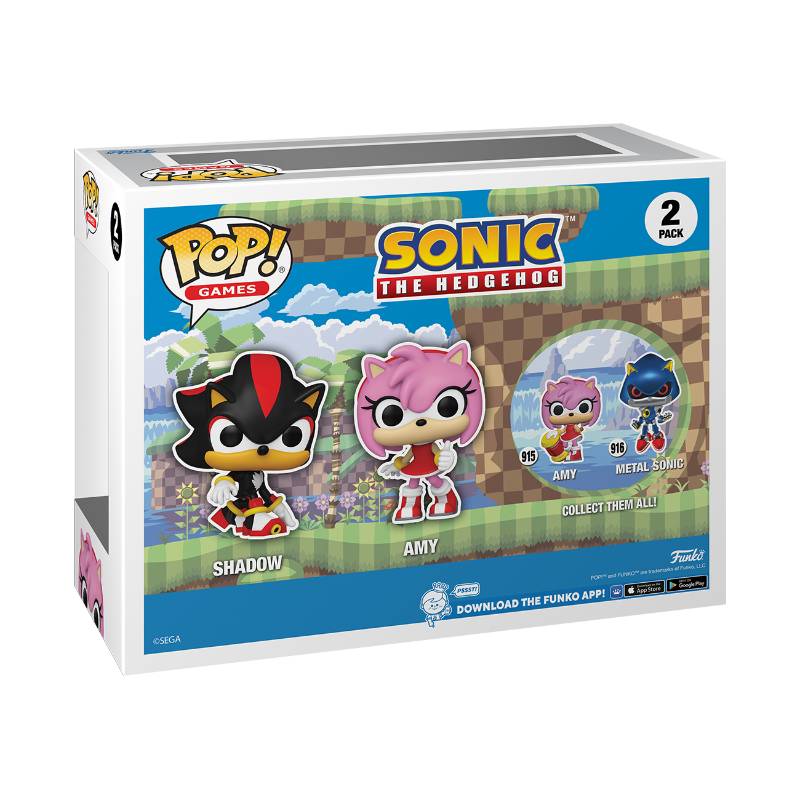 Sonic - Shadow & Amy Rose Flocked Pop! Vinyl (2-pack)