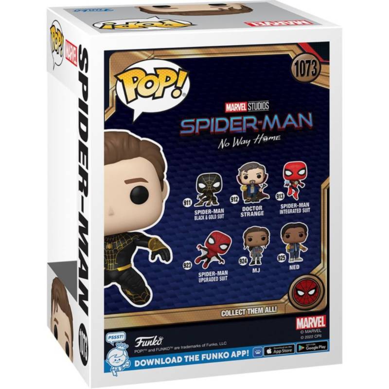 SpiderMan: No Way Home - Spider-Man (Black Suit) Unmasked Chase Bundle Pop! Vinyl Figure