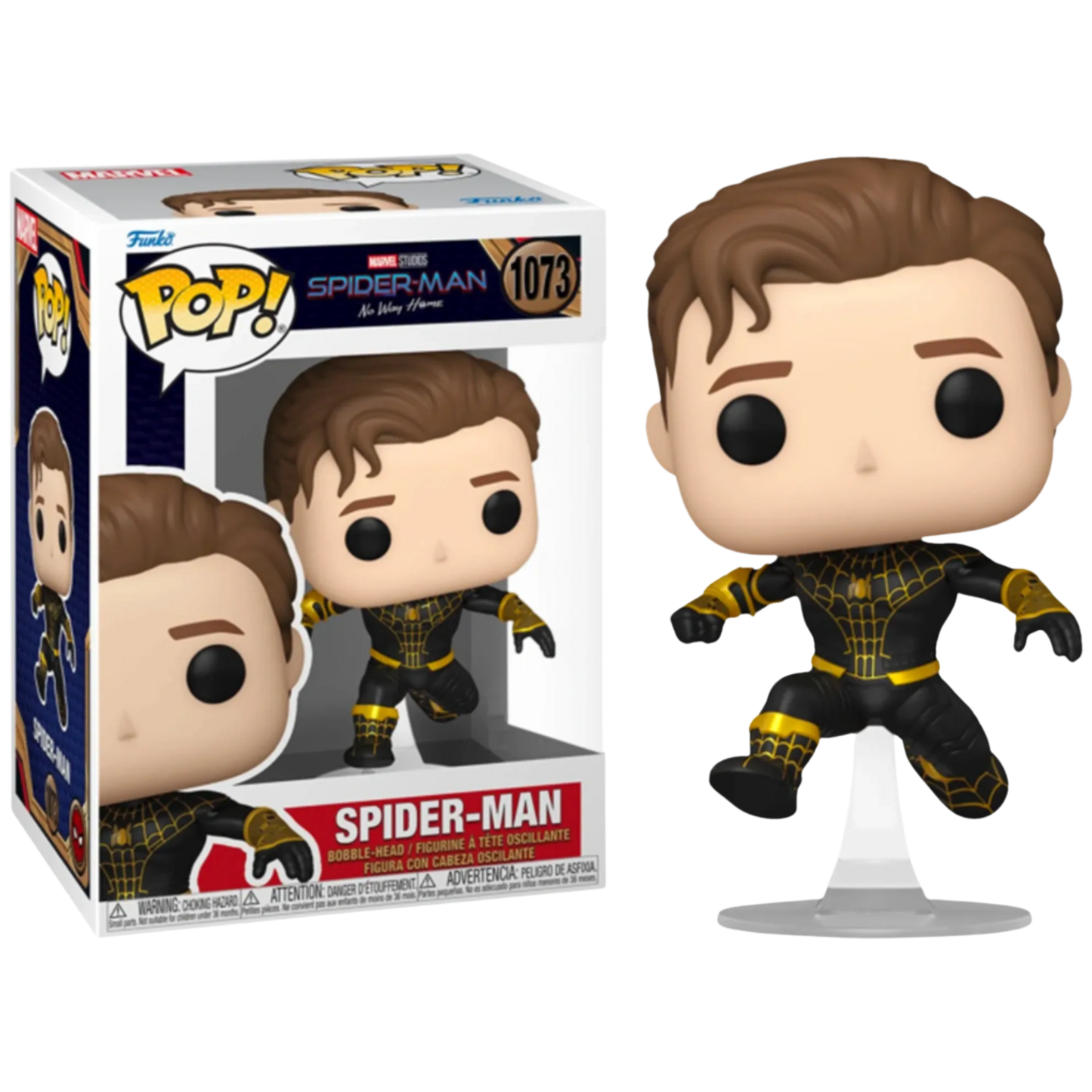 SpiderMan: No Way Home - Spider-Man (Black Suit) Unmasked (NORMAL)  Pop! Vinyl Figure