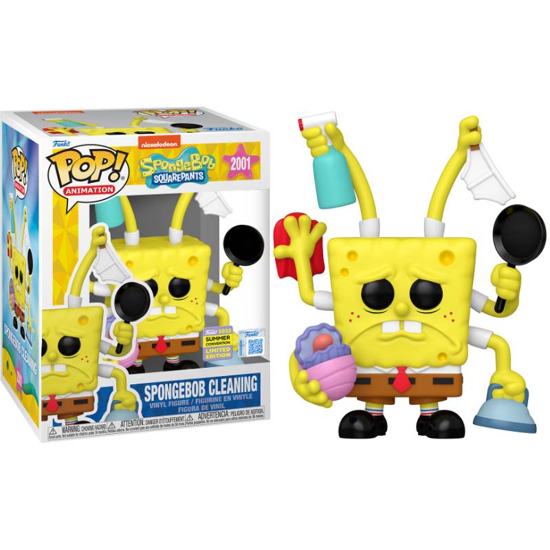SpongeBob - SpongeBob Cleaning (Six Arms) SDCC 2025 Exclusive Pop! Premium [RS]
