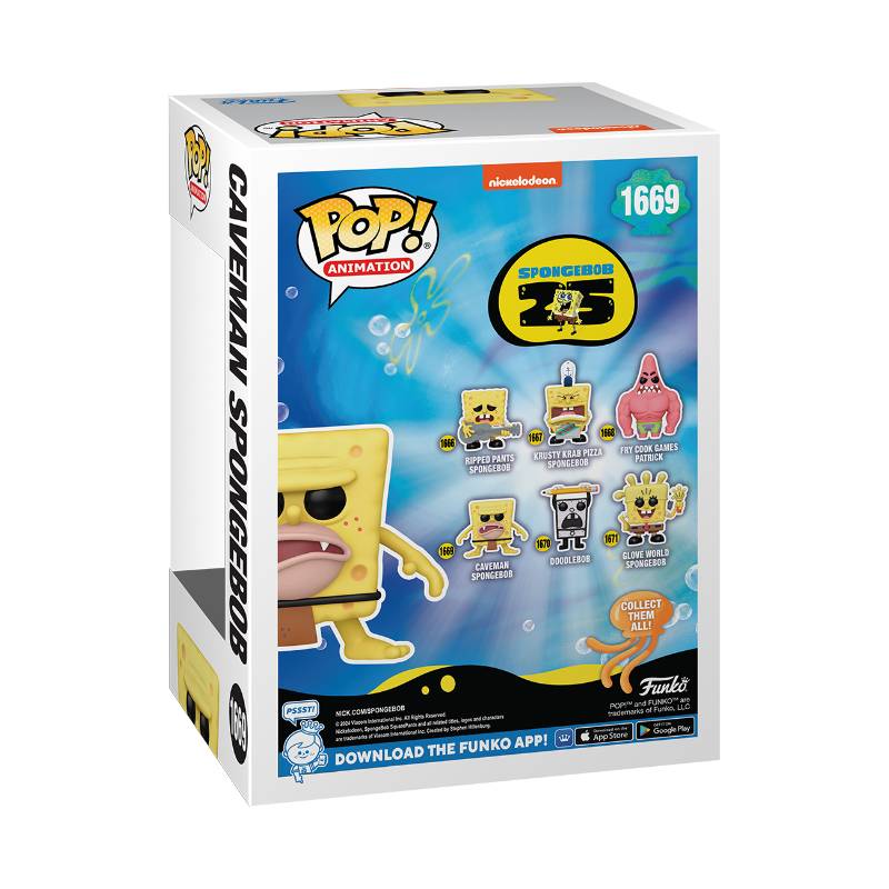 Spongebob: 25th - Spongebob Caveman Pop! Vinyl Figure