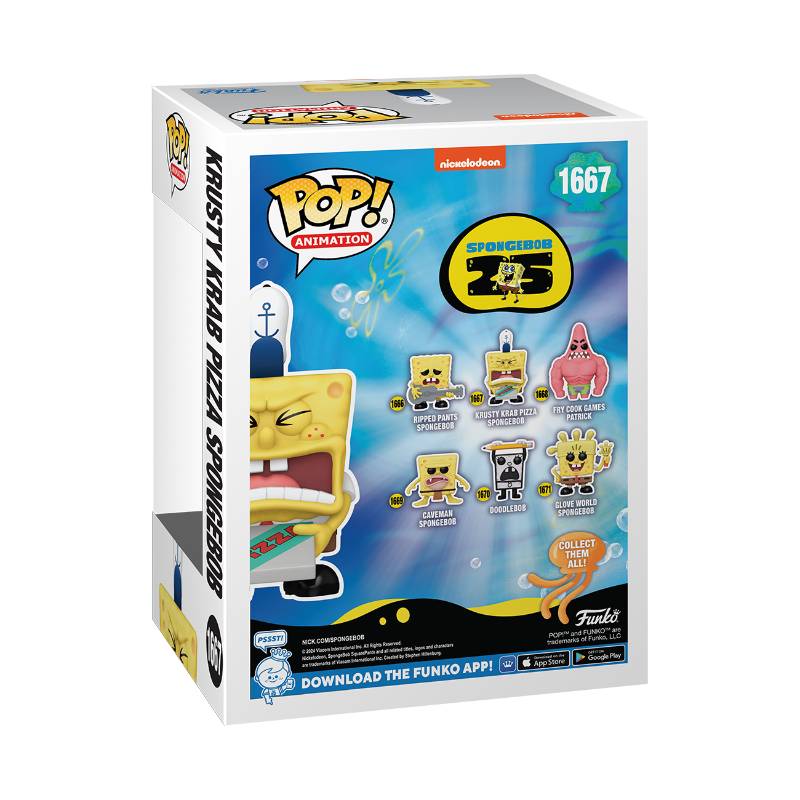 Spongebob: 25th - Spongebob with Pizza Pop! Vinyl Figure