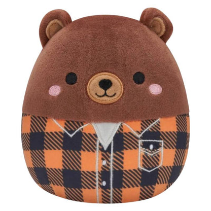 Squishmallows - Brown-Bear with Plaid-Jacket 7.5" Plush Harvest Assortment