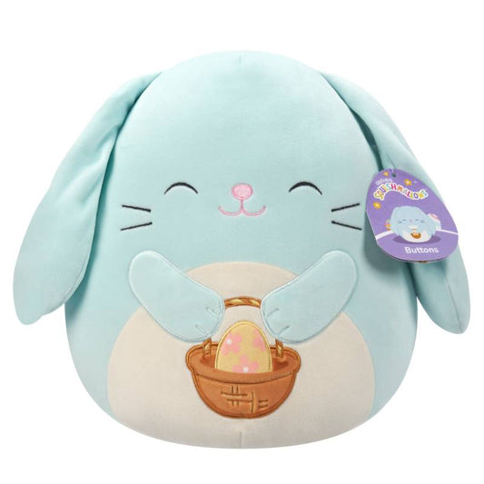 Squishmallows - Buttons the Blue Bunny Holding Basket 7.5" Plush Easter Assortment B