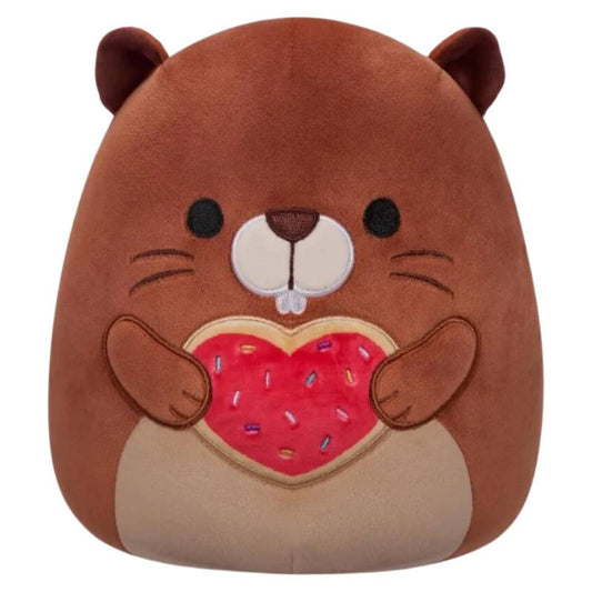 Squishmallows - Chip Brown Beaver Holding Heart 7.5" Plush Valentines 2024