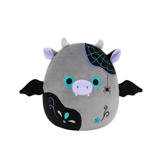 Squishmallows - Day of the Dead: Bridgette the Grey and Black Cow 8' Plush