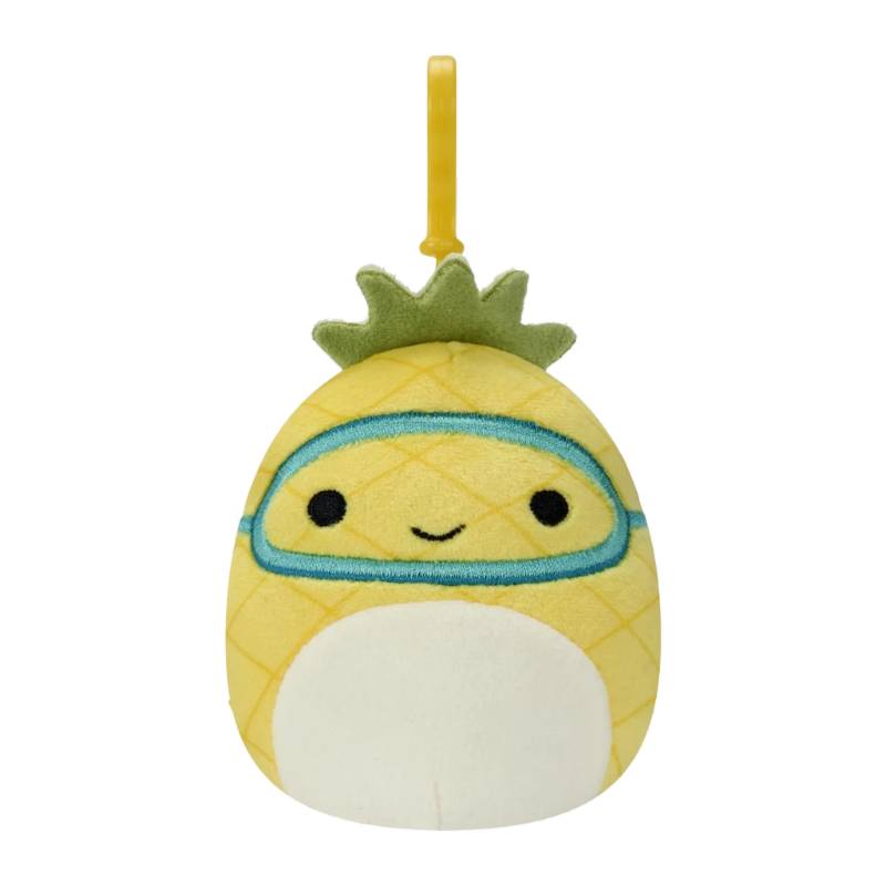 Squishmallows -  Maui the Pineapple with scuba mask 3.5" Clip ons