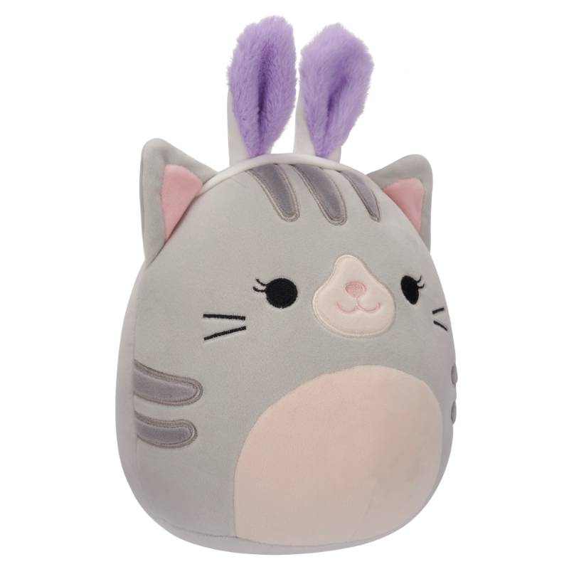 Squishmallows - Tally the Grey Tabby Cat with Bunny Ears 7.5" Plush EASTER Assortment B