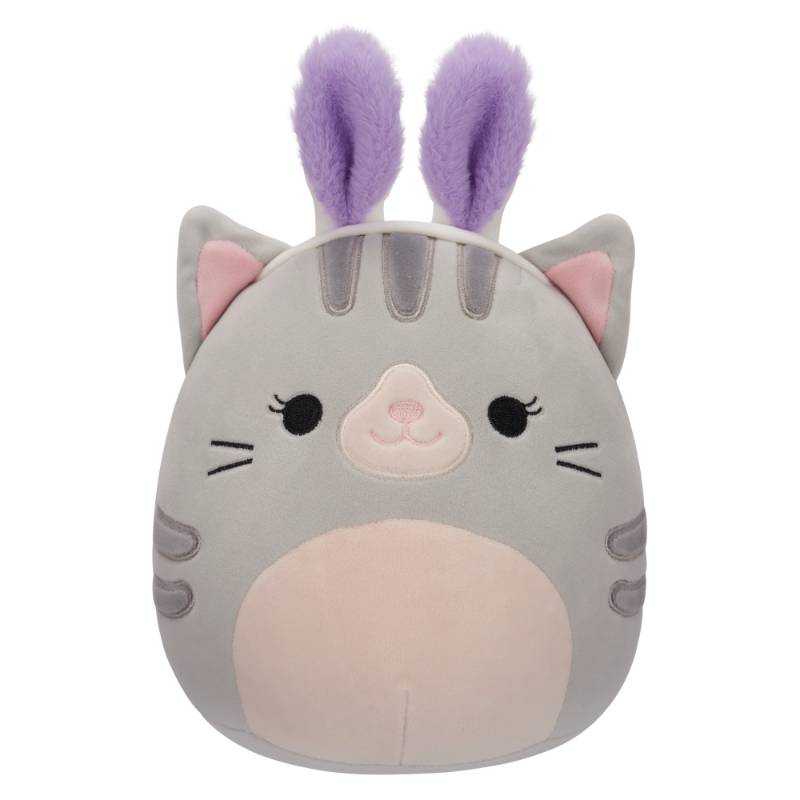 Squishmallows - Tally the Grey Tabby Cat with Bunny Ears 7.5" Plush EASTER Assortment B