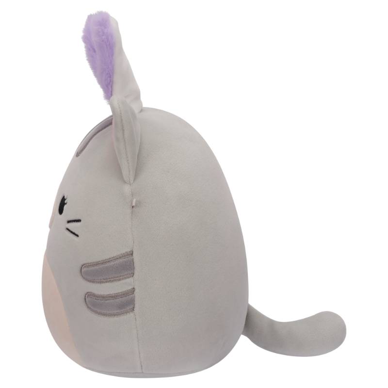 Squishmallows - Tally the Grey Tabby Cat with Bunny Ears 7.5" Plush EASTER Assortment B