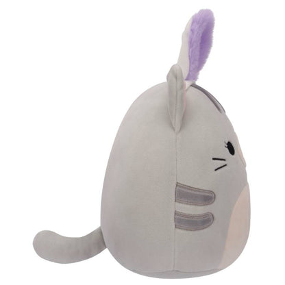 Squishmallows - Tally the Grey Tabby Cat with Bunny Ears 7.5" Plush EASTER Assortment B