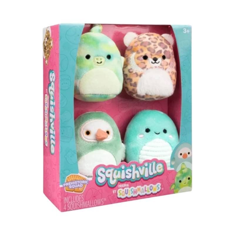 Squishmallows: Squshville - Prehistoric Squad Mini Plush (4 Pack)