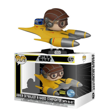 Star Wars - Anakin Skywalker in Naboo Starfighter (with R2-D2) US Exclusive Pop! Ride