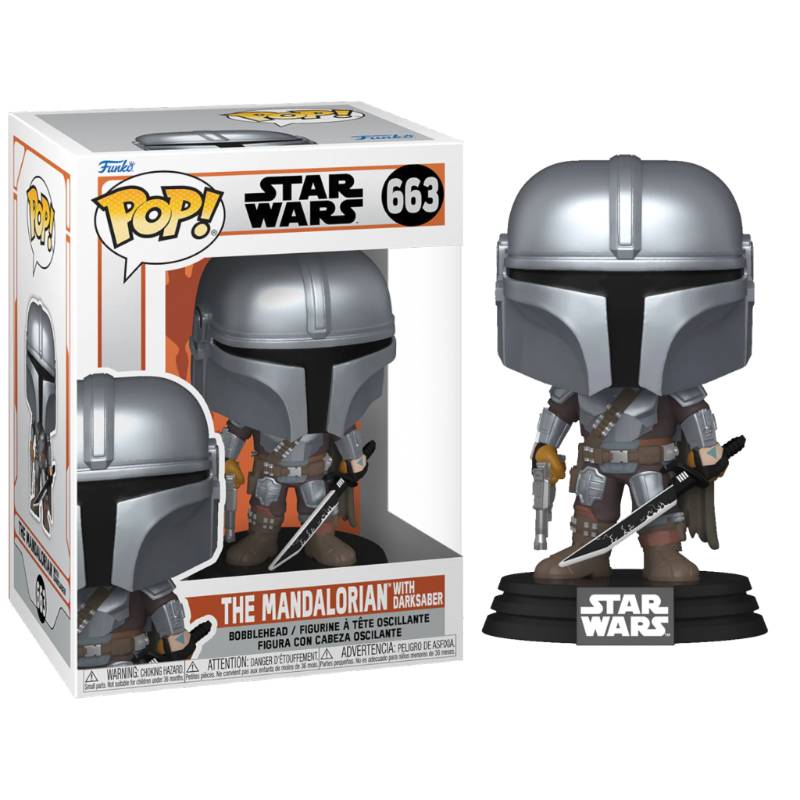 Star Wars: Mandalorian - Mandalorian with Dark Saber Pop! Vinyl Figure