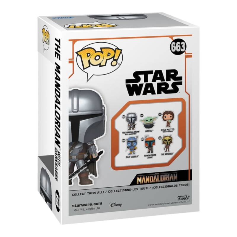 Star Wars: Mandalorian - Mandalorian with Dark Saber Pop! Vinyl Figure