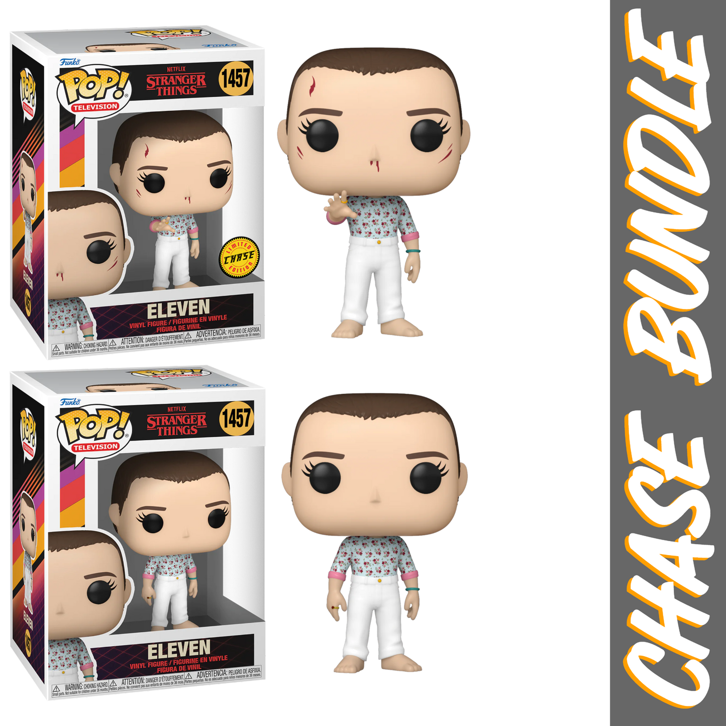 Stranger Things - Finale Eleven Chase Bundle Pop! Vinyl Figure