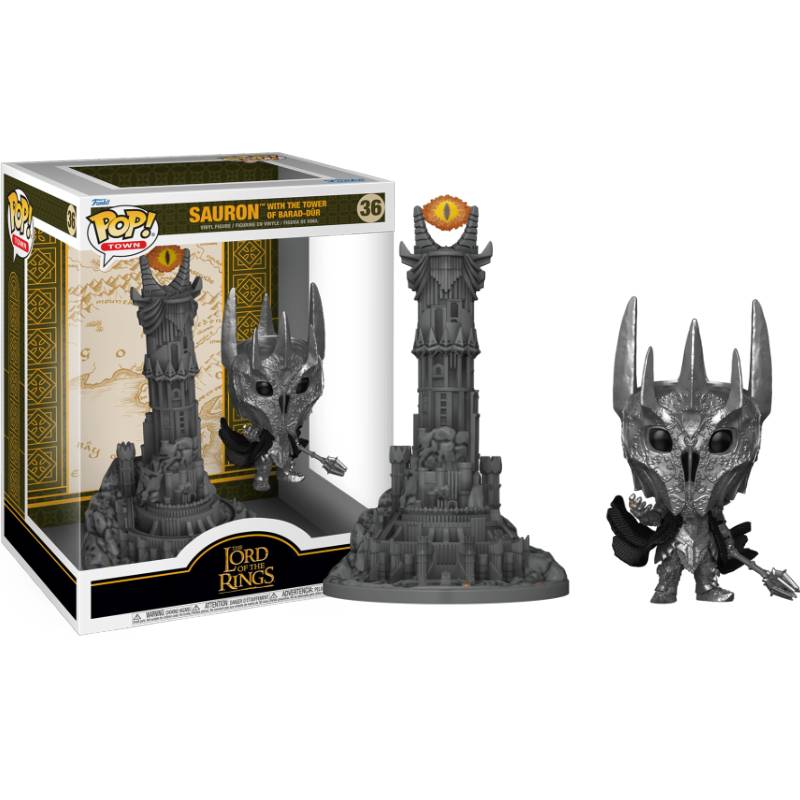 PRE-ORDER - The Lord of the Rings – Sauron with the Tower of Barad-Dur Pop! Town Figure