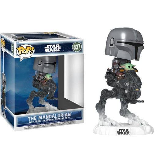 PRE-ORDER - The Mandalorian & Grogu (2026) - The Mandalorian with Grogu in Imperial Remnant AT-RT Pop! Ride