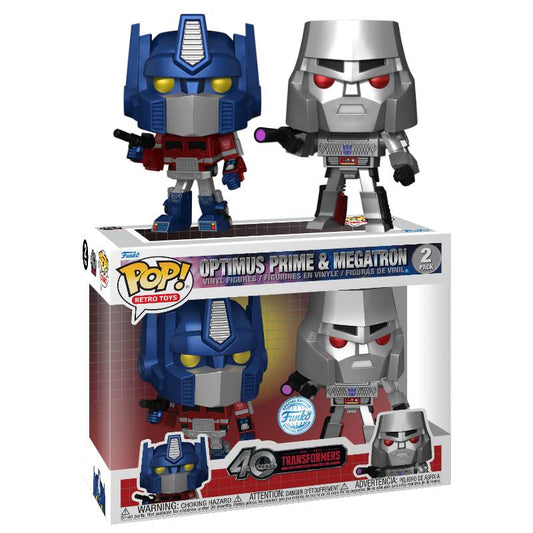 Transformers - Optimus & Megatron Metallic 2-Pack Pop! Vinyl Figure